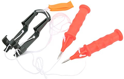Life Saving Ice Pick, Lightweight Fishing Ice Picks with Emergency Whistle for Hiking and Fishing (White rope)