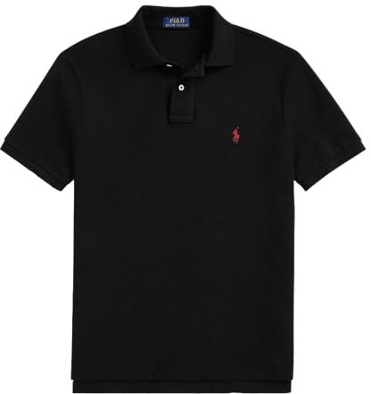 Ralph Lauren Polo piqué Slim Fit, noir, XL