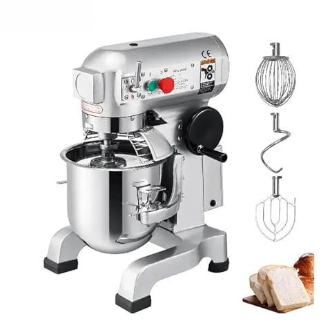Mélangeur à pâte, robot culinaire haute vitesse à 3 vitesses avec bol mélangeur de 30L, pièces amovibles, hauteur du bol réglable et protection d'arrêt automatique pour mélanger différents types