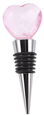 Warmhm Heart Shape Wine Stopper Decorative Bottle Stopper for Weddings Parties Material Present for Wine Lovers