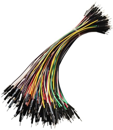 GTIWUNG 100 Stück Breadboard Kabel Wire Steckbrücken, 20cm Male-Male Cabel Jumper Draht Linie Stecker auf Stecker 24AWG Drahtbrücken für Steckbrett, Zehn Farben, je 10 Stück