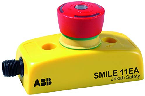 ABB Smile 11 EA Emergency Stop Button, 2xNC, LED Button, 1xM12 5-Pin Male Connector (ABB2TLA030051R0000)