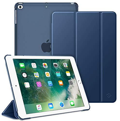 Fintie Hülle für iPad 9.7 Zoll 2018/2017 - Ultradünn Schutzhülle mit transparenter Rückseite Abdeckung Cover mit Auto Schlaf/Wach für 9.7 iPad 6. Generation / 5. Generation, Marineblau