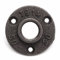 EsportsMJJ 1/2 Oder 3/4 Zoll Schwarz Flansch Eisenrohrboden Montage Sanitär-Threaded DREI Löcher Flansch -1/2 Zoll