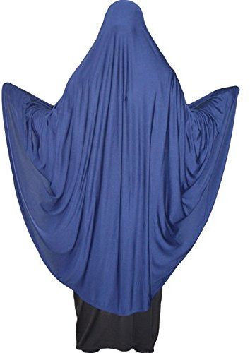 Yaqeen XL Khimar Hijab lycra Kopftuch für die Muslima, Gebetsset, dunkelblau