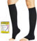 Medizinische Kompressionsstrümpfe Damen & Herren mit Silikonband Open Toe Knee High Calf Compression Socks Firm 20-30 mmHg Abgestufte Unterstützung Stützstrümpfe für Krampfadern, Ödeme