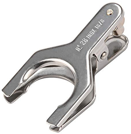 stonylab Sphärische Klemmschelle, Edelstahl Kugelgelenk Klemmhalter mit Schraube Typ Sicherungsmutter für Labor, Spherical Pinch Clamp Labor Clamp, Größe 28