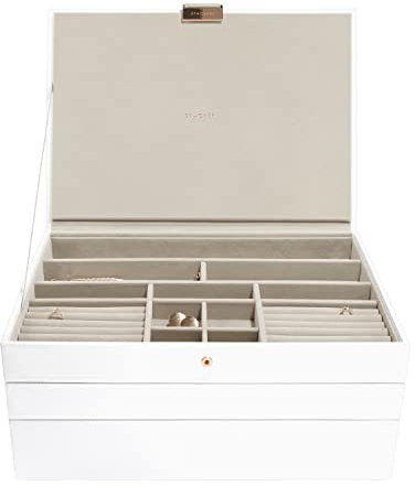 Stackers White & Rose Gold Supersize Jewellery Box - Set of 3