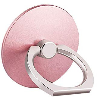 ISKIP Handy-Metall-Ring-Ständer, 360 Grad drehbar Universal-Smartphone-Ring-Telefonhalterung, Fingerschlaufe für Fast alle Handys/Pads (Roségold)
