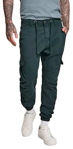 Urban Classics Men's Cargo Jogging Pants Trouser, Green (Bottle Green 02245), 16 (Size: X-Large)