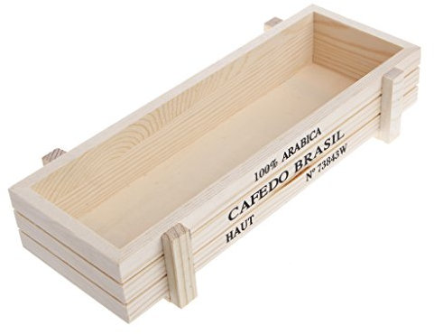 Pflanzgefäß für Sukkulenten, Holz, Vintage-Stil, rechteckig