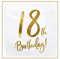 20er Pack hochwertige Servietten 18. Geburtstag Party Deko 18th Birthday Serviette 18 Geburtstag junge Frauen junge Männer, 33x33cm