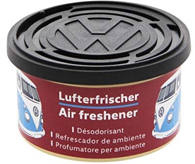 BRISA VW Collection - Volkswagen Luft-Erfrischer-Duft-Spender in der Dose mit T1 Bulli Bus Motiv (Classic Bus/Cherry/Rot)