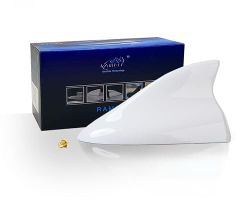 Ramble- Haifischflossenantenne Radio Hai Antenne for Auto Haifisch Car Antenna Shark Für KIA Sportage,Sportage R,Sorento (Stärken Stil, Weiß)