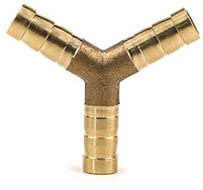 Pangocho Jinchao-Messing Schlauchtülle 4 mm 6 mm 8 mm 10 mm 12 mm 16 mm Messing Y-Form-3-Wege-Schlauchkupplung Splicer Rohrverschraubung, Kupfer Stecktülle Joint Coupler Adapter, Armaturen reparieren