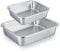 Homikit Auflaufform 2er Set, Edelstahl Rechteckig Kuchenform Backform Tiramisu form, Ofenform ideal für Lasagne/Mäser/Brownie, Schwerlast & Hitzebeständig, spülmaschinengeeignet