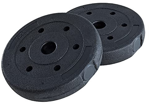 ESTEXO Hantelset Hantelstange Langhanteln Hanteln Set Langhantelstange Gewichte Hantelscheiben (2er Set Gewichte 2,50 kg)