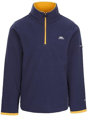 Trespass Etto Boys Half Zip Outdoor Fleece Lightweight Warm Jumper Pullover Navy
