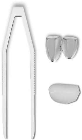 Silber Grillz, Silberzähne Plattierte Zahnspangen, Hip Hop Style Für Frauen Und Männer, Abnehmbare Hip Hop Für Deine Zähne, Metall Goldgrillz (Silber)