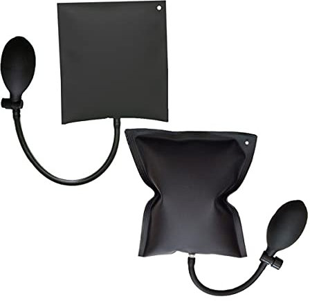 Amindz 2 Stücke Quadratisch Montagekissen,Air Pump Wedge,Belastung Bis 200kg,Pneumatikspanner,Luftkissen Spreizkissen für die Tür Fenster Installation und Auto-Reparatur