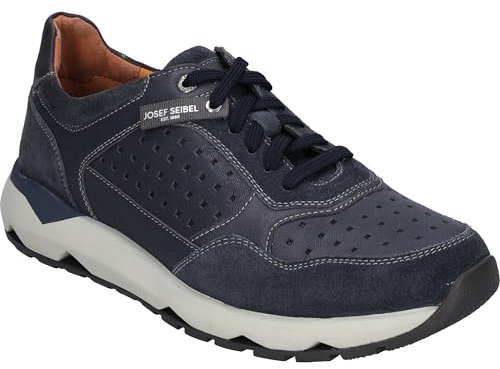Josef Seibel Jeremiah 04 Herrenschuhe sportlicher Schnürer Blau Freizeit, Schuhgröße:45 EU
