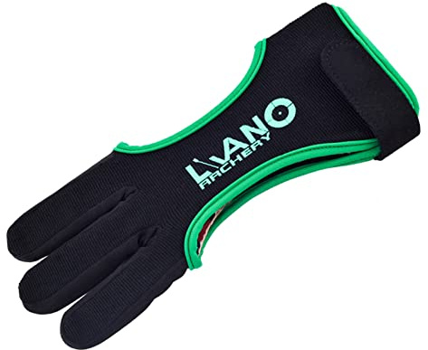 Ruiqas Bogenschießen-Handschuhe, verstellbar, 3-Finger-Schutz, Fingerschutz, Zubehör für Recurve&Compound Bogenschießen