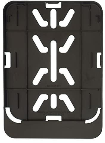 1x Versicherungs-Kennzeichenhalter 135 x 110 mm (für Mofa, Roller, S-Pedelec, E-Bike, Moped, L-Rad, Leichtrad) (Schwarz (nicht lackiert)
