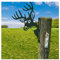 CCWORAN Metall-Hirsch-Gartenornamente für Zäune, Dekorationen, Outdoor, Haus, Tiere, Gartendekoration, Skulpturen, Silhouetten, Baum, Hof, Wandkunst, Geschenk, Rentier, Weihnachtskamin