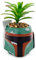 Star Wars Boba Fett Helmet 3-Inch Ceramic Mini Planter with Artificial Succulent