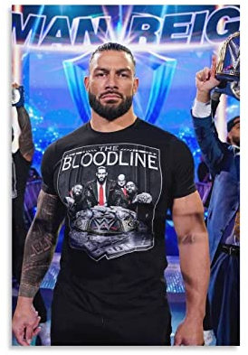 Shenywell Wanddeko Poster Roman Reigns Wandkunstdruck, Raumdekoration, Heimdekoration für Wohnzimmer, 7 Poster 50x70cm Kein Rahmen