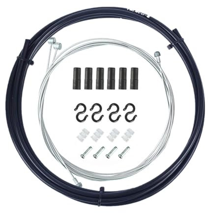 Cable de Frein Vélo, Kit de Gaines de Cables de Freins de Vélo, Universel Câble de Frein pour Vélo, Kit de Remplacement de Câble de Frein et Boîtier, Kit de Boîtier de Câble de Frein de Vélo