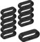 Cobee Silicone Watch Strap Loops - 10 Pcs Watch Strap Fastener Rings Replacement Keeper Rings Universal Fit (Black, 18mm)