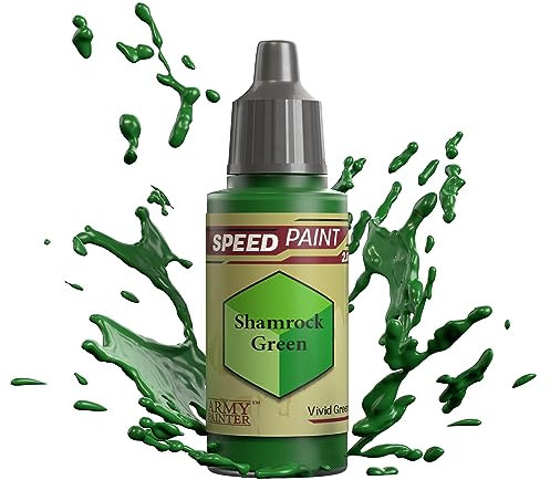 The Army Painter Speedpaint Shamrock Green 2.0, Single Modellbau Acrylfarbe 18ml Einschichtige Lackierlösung Für Fantasy Tabletop Miniatures Like Warhammer 40k Figuren und DnD Miniatures