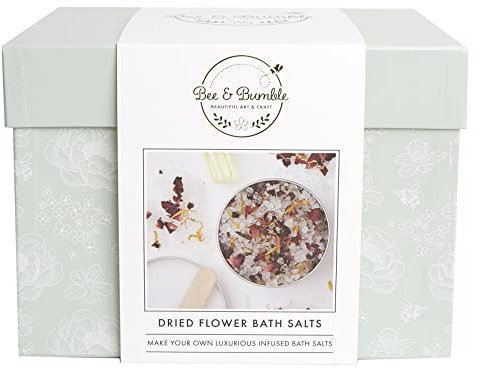 Bee & Bumble Trockenblumen-Badesalz, mehrfarbig, Einzel-Bastelset, DIY, Kunst und Handwerk, Wachs, einzigartiges Geschenk