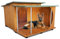 ORIGINAL LEGNO Hundehütten Hundehaus Hundehöhle mit Veranda Aus Massiv Holz Echtholz Geshenk THERMOVORHANG Made in Italy Mod. Italy D - Deutscher Schäferhund 102x125xH78