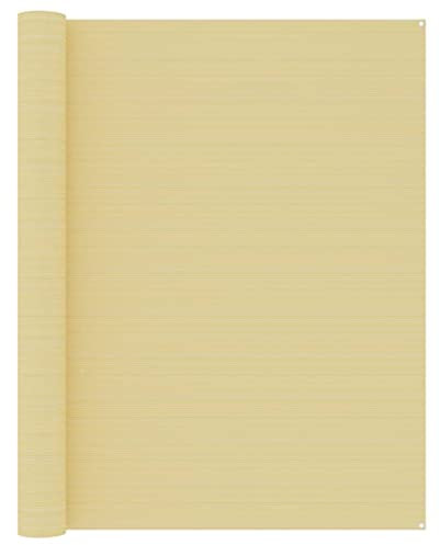 vidaXL Tent Carpet - Beige 250x400 cm Tent Mat, Patio Rug, Outdoor Camping Accessory, Water-Permeable, Breathable, Easy Cut, High-Density polyethylene