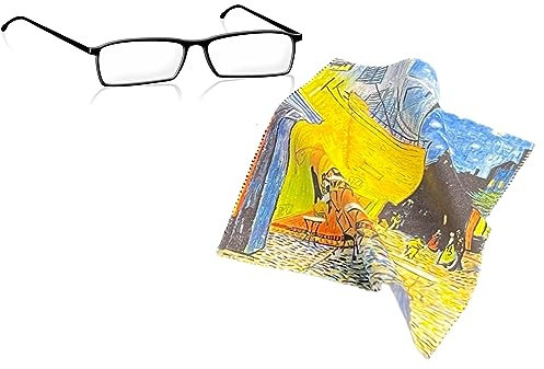 Brillenputztuch, Brillenreinigungstuch von Fridolin - Motiv: Van Gogh, Cafe de Nuit - Mikrofaser, Material: 80% Polyester, 20% Polyamid - Maße: 18 x 12,5cm