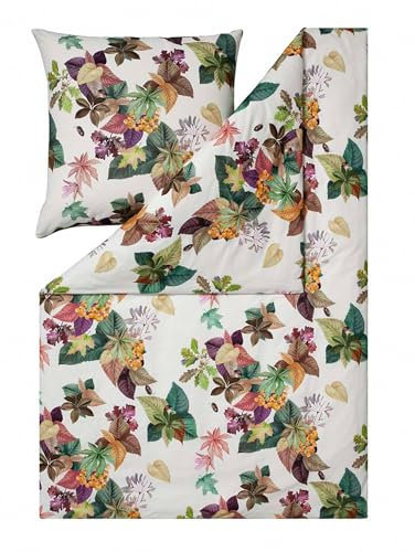 ESTELLA Kuschelflanell Bettwäsche Maple Multicolor 1 Bettbezug 135 x 200 cm + 1 Kissenbezug 80 x 80 cm