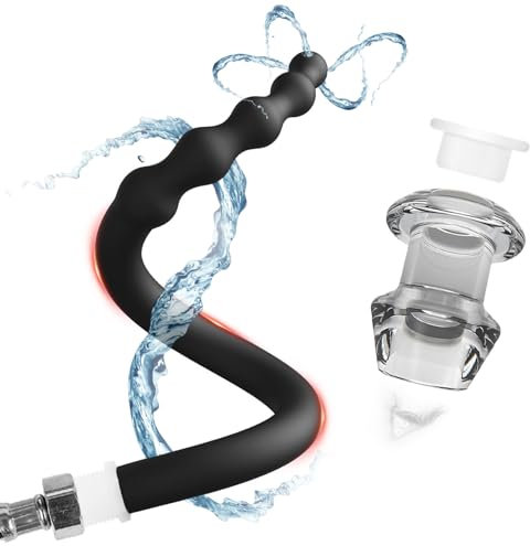 Douche Anale Homme & Femme evec Plug anal creux transparent, Flexible de Douche pour anal Réutilisable pour Gays et Lesbiennes