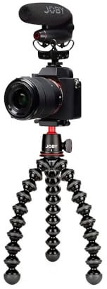 JOBY Vlogger Kit-Skilled, Vlogging Kit GorillaPod für Kamera (Flexibles Stativ GorillaPod 3K, On-Camera Mikrofon Wavo PRO DS, TRR Kabel), Kit für extra-erfahrene Creators, Vlogger, Youtuber