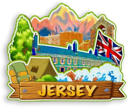 Quwsne Refrigerator Magnet Jersey UK Fridge Magnet City Travel Souvenirs Tourist Gifts 3D Classic Landmarks Handmade Crafts Home Decoration -1467, QS-WC-1467