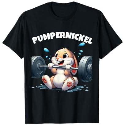 Pumpernickel - Fitness Häschen Osterhase Gym Kaninchen T-Shirt