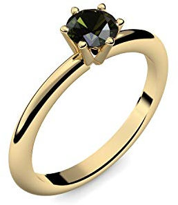 Goldring Turmalin 750 + inkl. Luxusetui + Turmalin Ring Gold Turmalinring Gold (Gelbgold 750) - Precious Amoonic Schmuck Größe 58 (18.5) AM195 GG750TUFA58