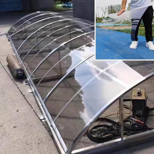 Transparent Roofing Sheets Roof Panels for Garden Greenhouse Pergola Carport Canopy 1mm Replacement Plastic Panels Rain and Uv Protection Covering Sheet (Size : 1.22x2m(4 * 6.6ft))