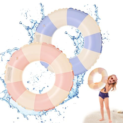 Ainvliya 2Pcs Schwimmring Kinder Swimming Ring, Schwimmring Röhre Pool Aufblasbarer Schwimmringe Schwimmreifen Aufblasbar mit Extragroßen Luftkammern für Strand Schwimmbad Schwimmkreise