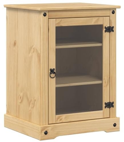 vidaXL Mobile HiFi Corona 60x50x82 cm in Legno Massello di Pino, Mobile portaoggetti, Supporto per apparecchi multimediali, espositore per Dischi