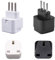 2Pcs UK to Italy Plug Adapter, Travel Adaptor Converter for Chile Ethiopia, 3 Pin (Black White)