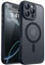 CANSHN Magnetic for iPhone 16 Pro Case, Upgraded [Full Camera Protection] [Compatible with Magsafe] [Translucent Matte] Shockproof Protective Phone Case for iPhone 16 Pro 6.3 - Black