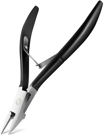 FERYES Ingrown Toenail Clippers Straight Blade Toe Nail Clippers for Thick Nails for Seniors, Stainless Steel Nail Clippers for Thick Toenails - Ultra-Slim 16mm Blade Fingernail Clippers