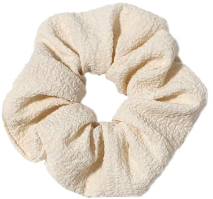 3 Stück Haargummi für Damen,Weich Haarringe,Große Elastisch Scrunchies,Niedliche Haarbänder Haarschmuck,Zopfgummis Pferdeschwanzhalter Haarband für Frauen,Beige